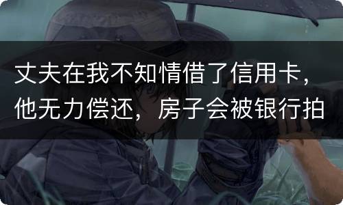 丈夫在我不知情借了信用卡，他无力偿还，房子会被银行拍卖吗