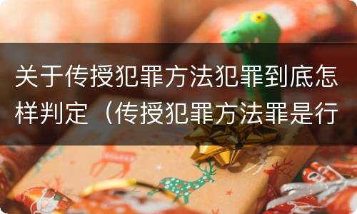 关于传授犯罪方法犯罪到底怎样判定（传授犯罪方法罪是行为犯吗）