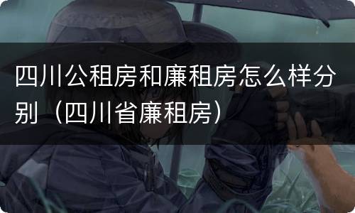 四川公租房和廉租房怎么样分别（四川省廉租房）