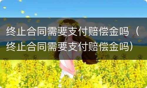 终止合同需要支付赔偿金吗（终止合同需要支付赔偿金吗）
