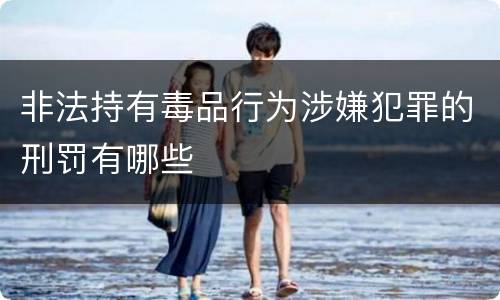 非法持有毒品行为涉嫌犯罪的刑罚有哪些