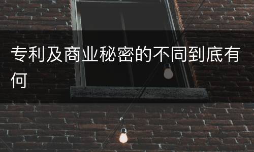 专利及商业秘密的不同到底有何