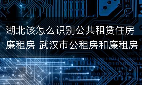 湖北该怎么识别公共租赁住房廉租房 武汉市公租房和廉租房区别