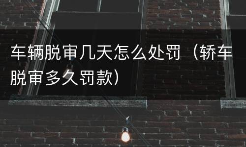 车辆脱审几天怎么处罚（轿车脱审多久罚款）