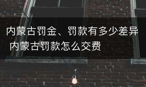 内蒙古罚金、罚款有多少差异 内蒙古罚款怎么交费
