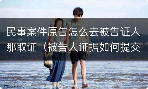 民事案件原告怎么去被告证人那取证（被告人证据如何提交给法院）