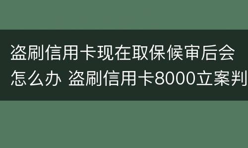 盗刷信用卡现在取保候审后会怎么办 盗刷信用卡8000立案判多久