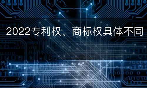 2022专利权、商标权具体不同
