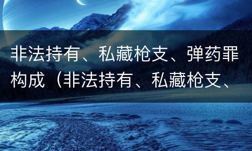 非法持有、私藏枪支、弹药罪构成（非法持有、私藏枪支、弹药罪）