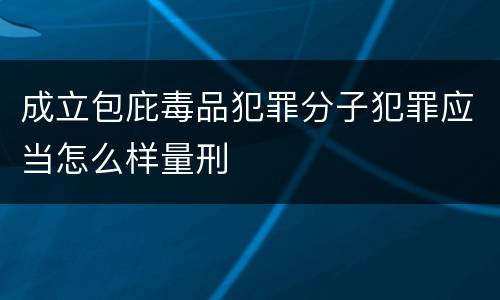 成立包庇毒品犯罪分子犯罪应当怎么样量刑