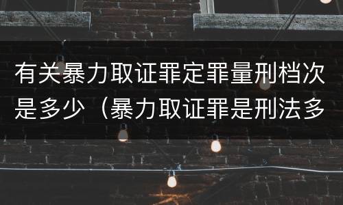 有关暴力取证罪定罪量刑档次是多少（暴力取证罪是刑法多少条）