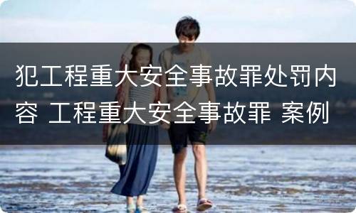 犯工程重大安全事故罪处罚内容 工程重大安全事故罪 案例