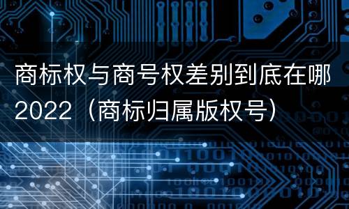 商标权与商号权差别到底在哪2022（商标归属版权号）