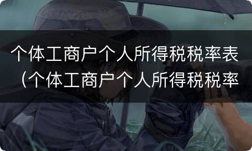个体工商户个人所得税税率表（个体工商户个人所得税税率表最新2021）