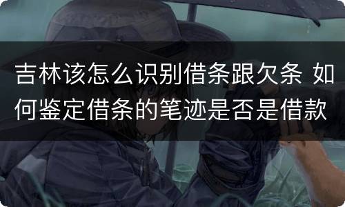 吉林该怎么识别借条跟欠条 如何鉴定借条的笔迹是否是借款人写的