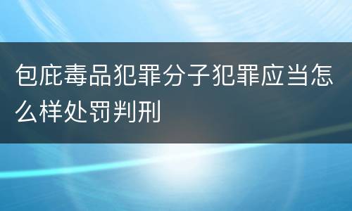 包庇毒品犯罪分子犯罪应当怎么样处罚判刑
