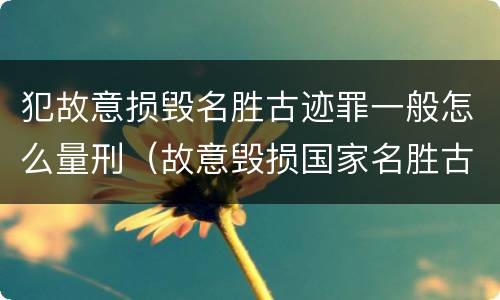 犯故意损毁名胜古迹罪一般怎么量刑（故意毁损国家名胜古迹）