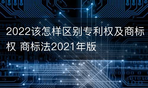 2022该怎样区别专利权及商标权 商标法2021年版