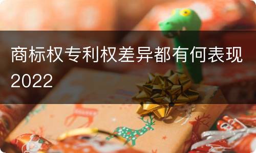 商标权专利权差异都有何表现2022