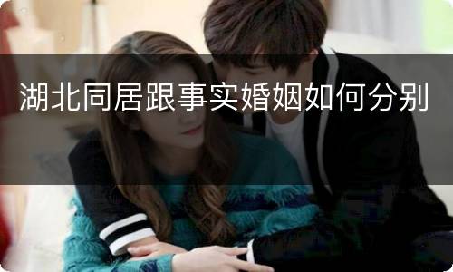 湖北同居跟事实婚姻如何分别