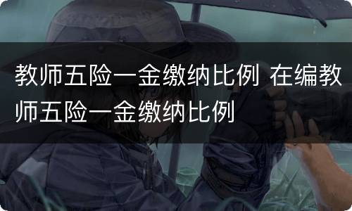 教师五险一金缴纳比例 在编教师五险一金缴纳比例