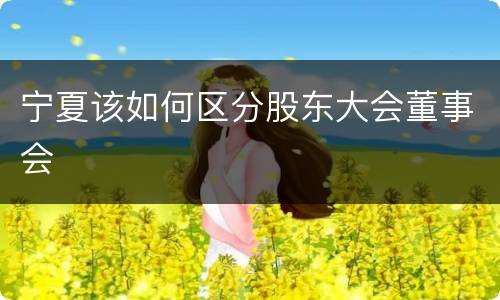宁夏该如何区分股东大会董事会