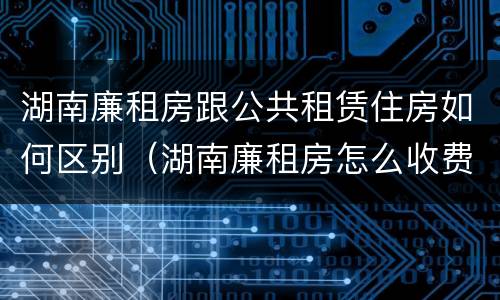 湖南廉租房跟公共租赁住房如何区别（湖南廉租房怎么收费）