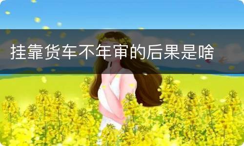 挂靠货车不年审的后果是啥