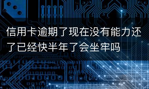 信用卡逾期了现在没有能力还了已经快半年了会坐牢吗