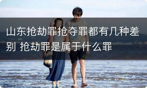 山东抢劫罪抢夺罪都有几种差别 抢劫罪是属于什么罪