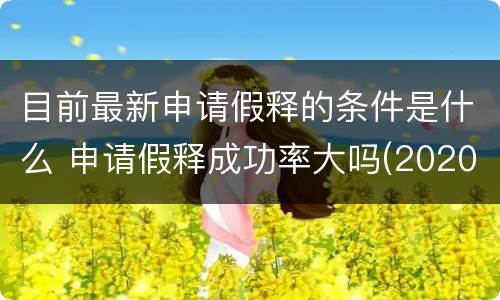 目前最新申请假释的条件是什么 申请假释成功率大吗(2020年减刑假释新政策
