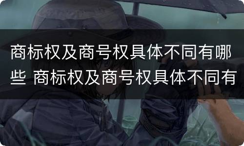 商标权及商号权具体不同有哪些 商标权及商号权具体不同有哪些类型