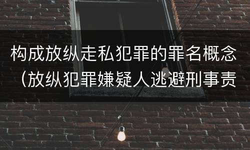 构成放纵走私犯罪的罪名概念（放纵犯罪嫌疑人逃避刑事责任）