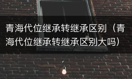 青海代位继承转继承区别（青海代位继承转继承区别大吗）