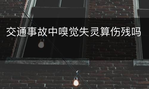 交通事故中嗅觉失灵算伤残吗