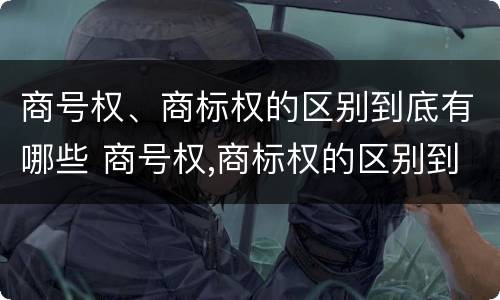 商号权、商标权的区别到底有哪些 商号权,商标权的区别到底有哪些
