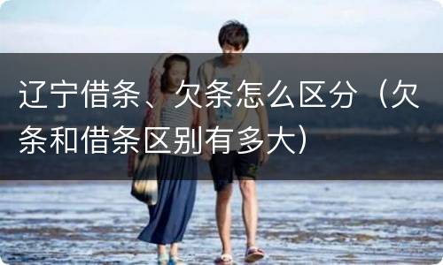 辽宁借条、欠条怎么区分（欠条和借条区别有多大）