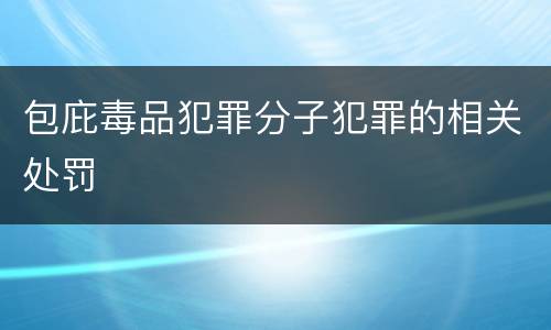包庇毒品犯罪分子犯罪的相关处罚
