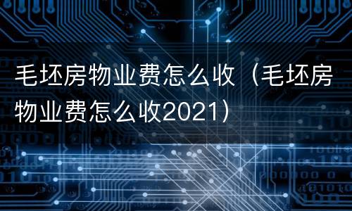 毛坯房物业费怎么收（毛坯房物业费怎么收2021）