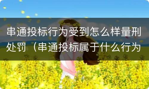 串通投标行为受到怎么样量刑处罚（串通投标属于什么行为）
