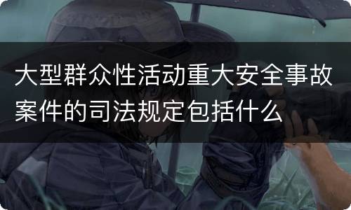 大型群众性活动重大安全事故案件的司法规定包括什么