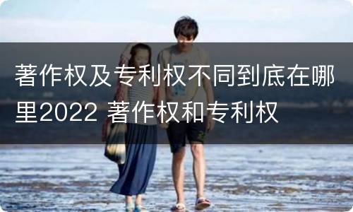 著作权及专利权不同到底在哪里2022 著作权和专利权