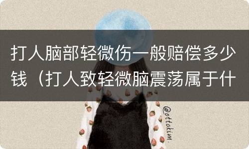 打人脑部轻微伤一般赔偿多少钱（打人致轻微脑震荡属于什么伤害）