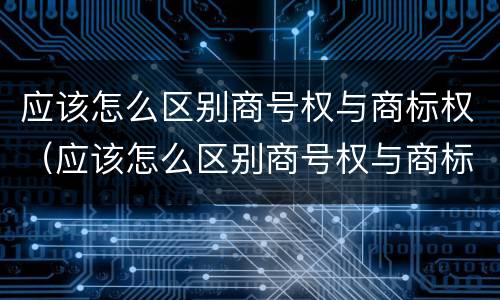 应该怎么区别商号权与商标权（应该怎么区别商号权与商标权呢）