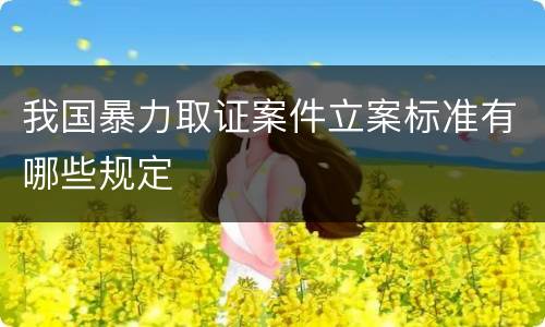 我国暴力取证案件立案标准有哪些规定