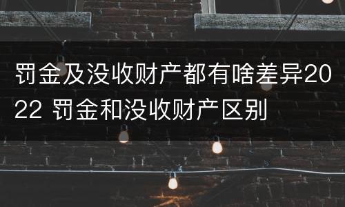 罚金及没收财产都有啥差异2022 罚金和没收财产区别