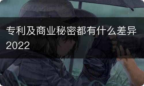 专利及商业秘密都有什么差异2022