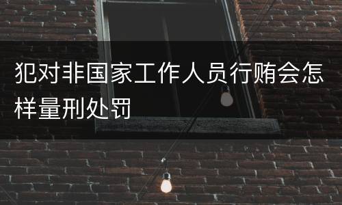 犯对非国家工作人员行贿会怎样量刑处罚
