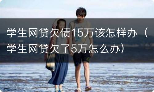 学生网贷欠债15万该怎样办（学生网贷欠了5万怎么办）