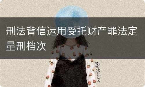 刑法背信运用受托财产罪法定量刑档次